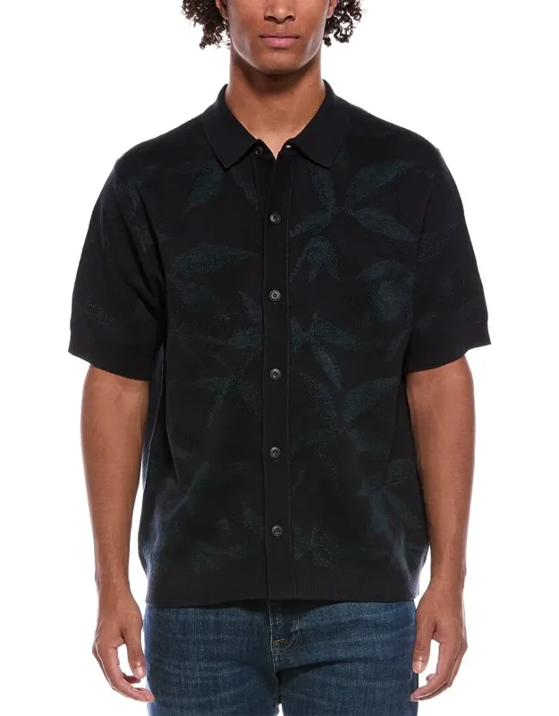 Floral Jacquard Linen-blend Shirt