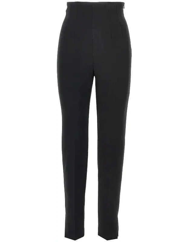 Stretch Crepe Slim Fit Pants