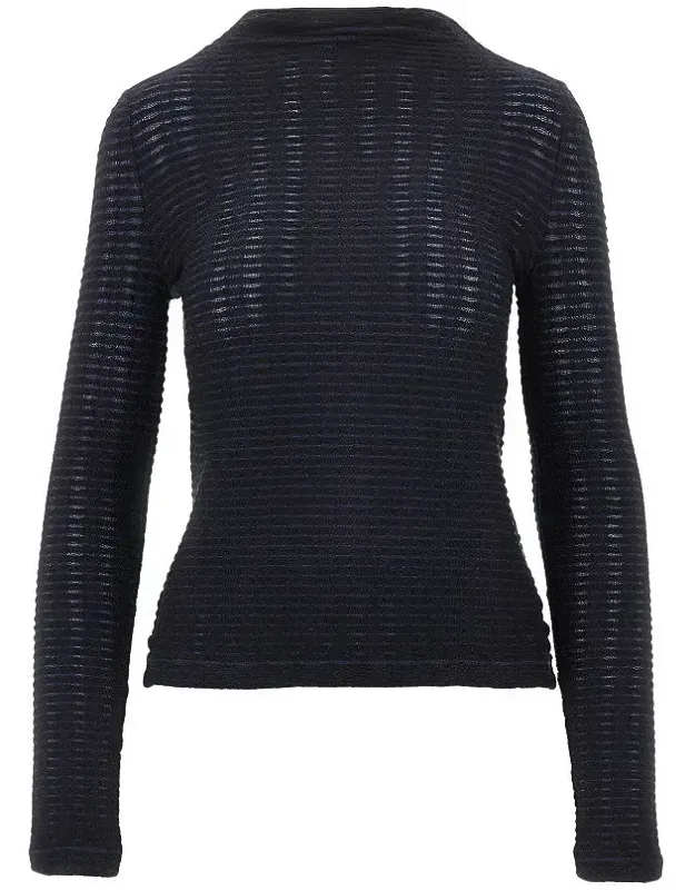 Striped Jacquard Jersey Top