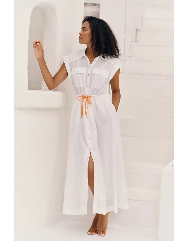 Tie-waist Shirtdress