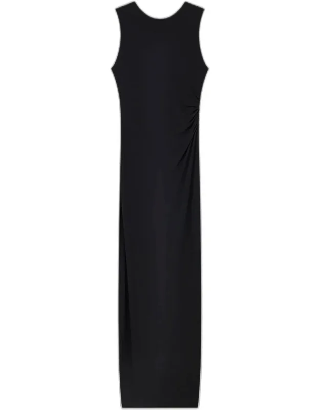 Sleeveless Jersey Column Maxi Dress