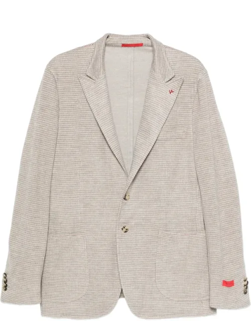 Houndstooth-pattern Blazer