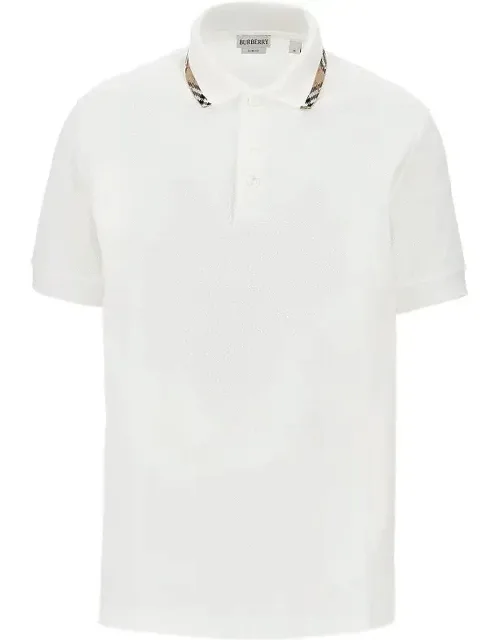 Piquet Polo Shirt With Check Trimmings