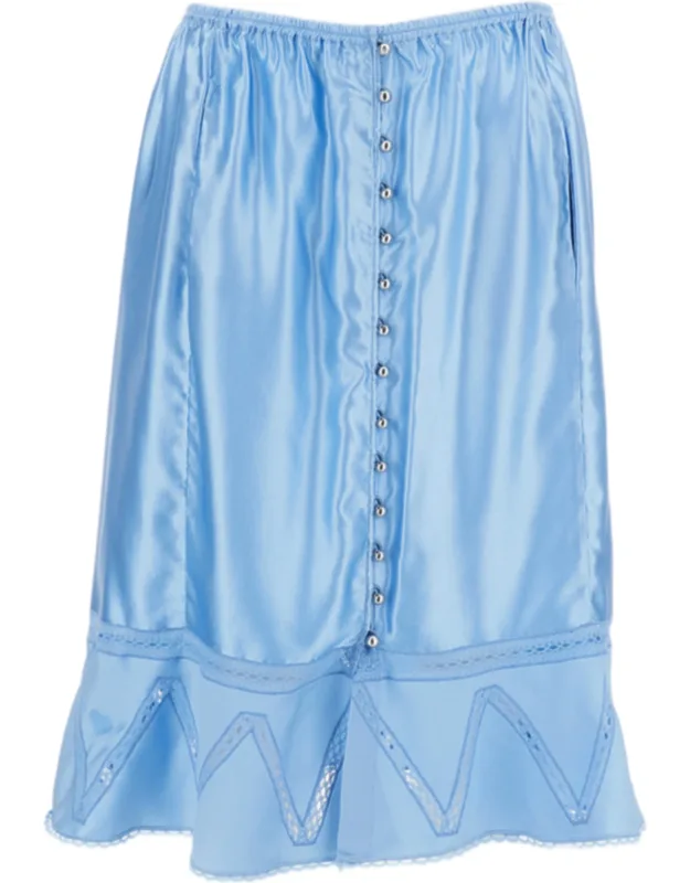 Flared Lace Silk-blend Midi Skirt