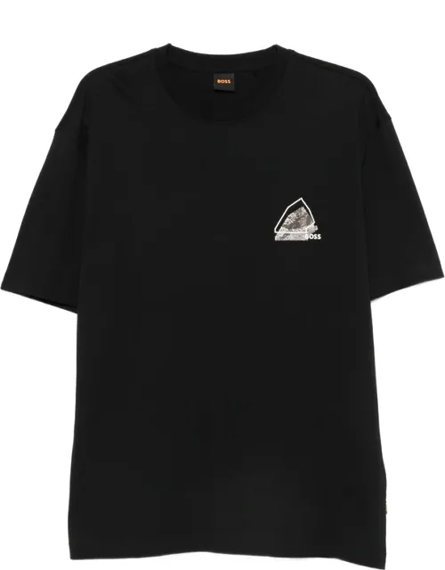 Graphic-print T-shirt Crew Neck Short Sleeves Straight Hem