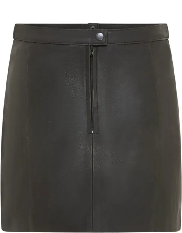 Leather Biker Pencil Skirt