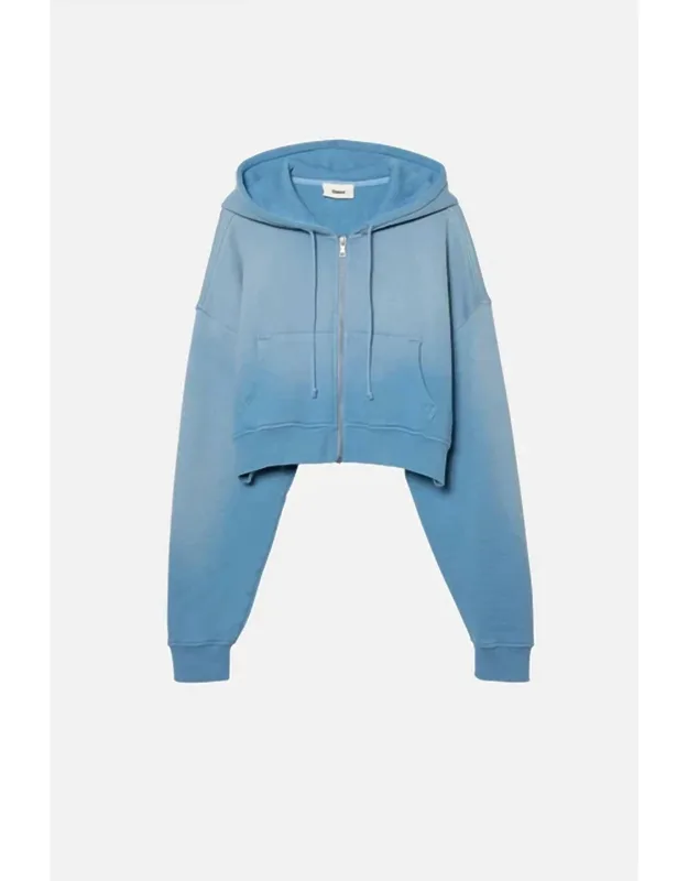 Babydoll Crop Zip Hoodie