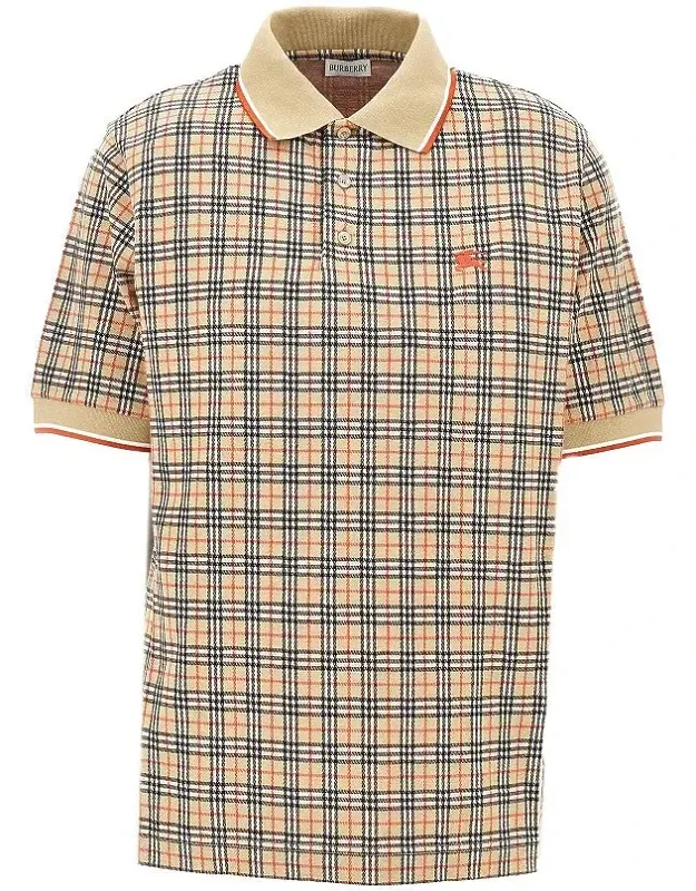 Check Jersey Polo Shirt