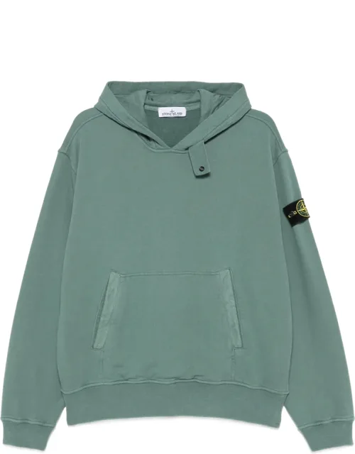 Hoodie With Drawstring Hood And Logo Patch