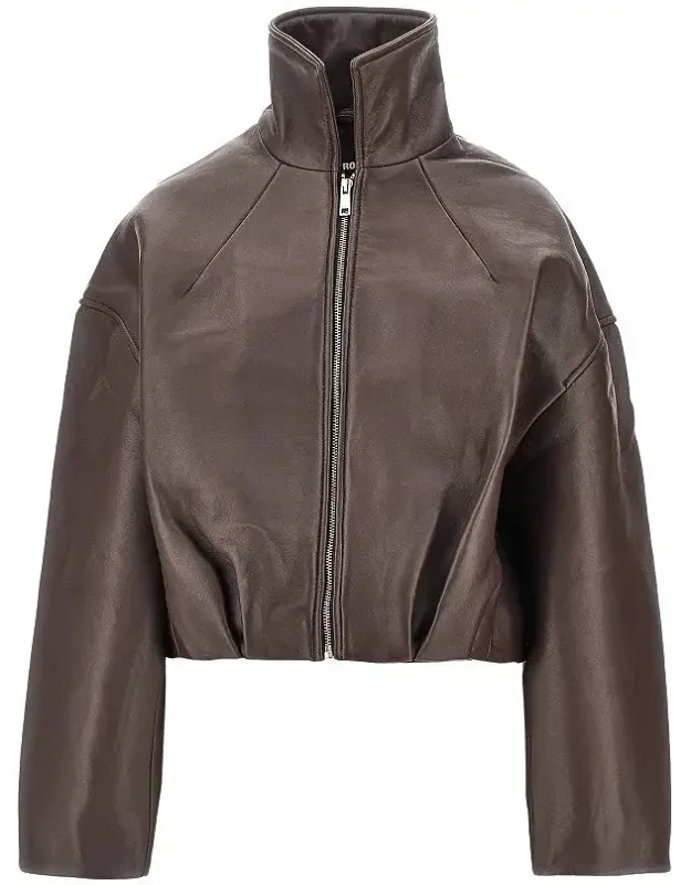 Leather Boxy Jacket