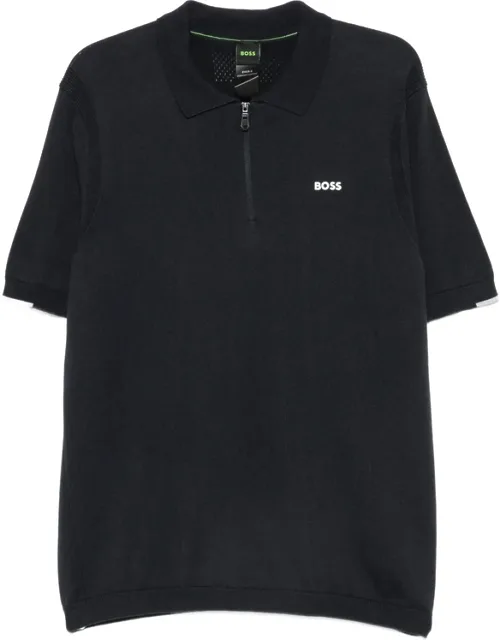 Zip-fastening Logo-print Polo Shirt
