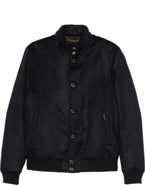 Button-fastening Bomber Jacket
