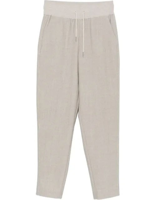Drawstring Tapered Trousers
