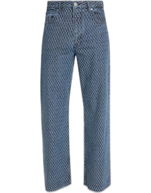 Luca Wide-leg Jacquard Denim Jeans