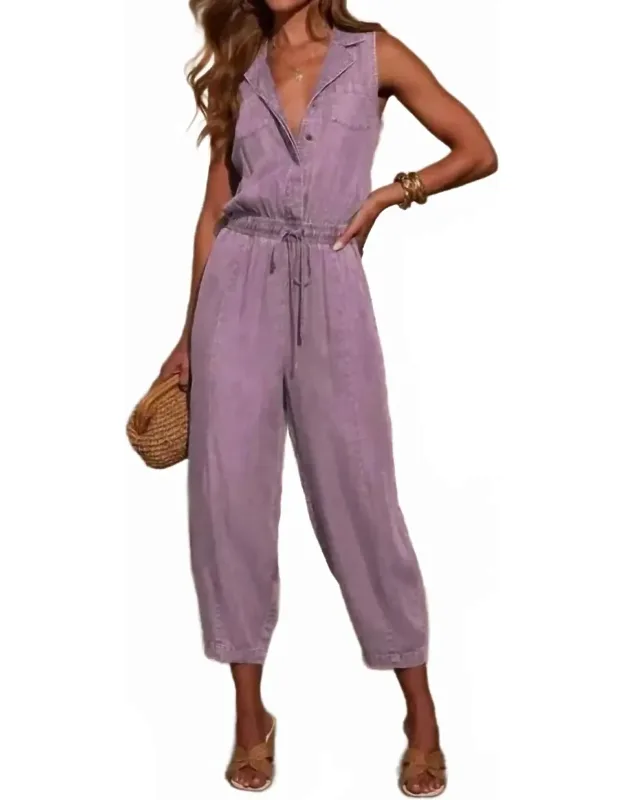 Washed Denim Jumpsuit