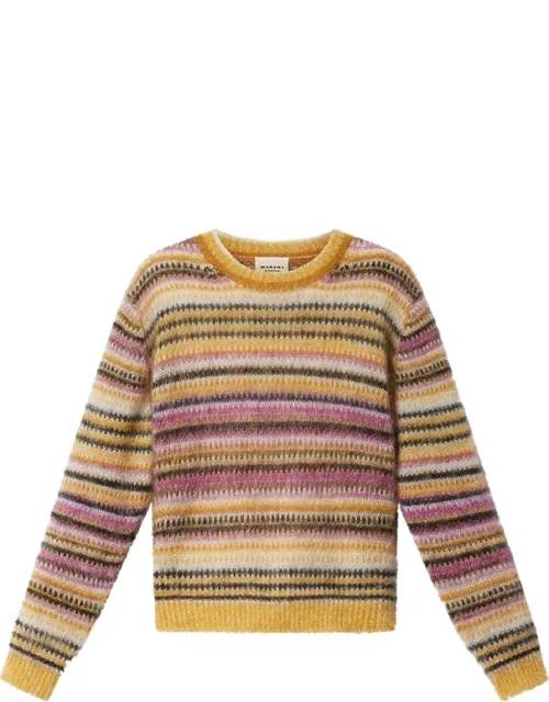 Striped Brushed-knit Jumper