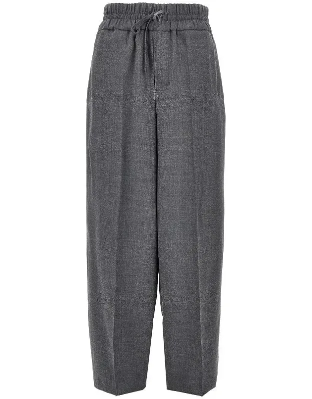 Wool Pants With Elasticated Waist
