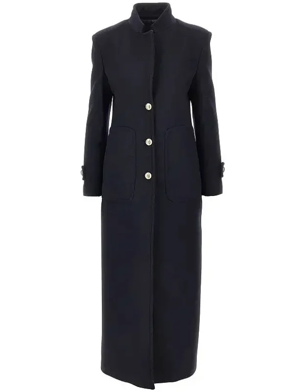 Cloth Single-breasted Long Coat
