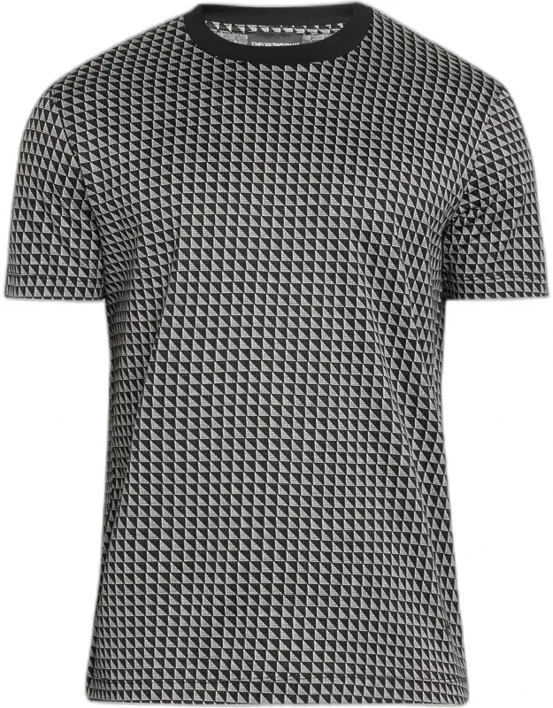 Geometric Jacquard Crewneck T-shirt