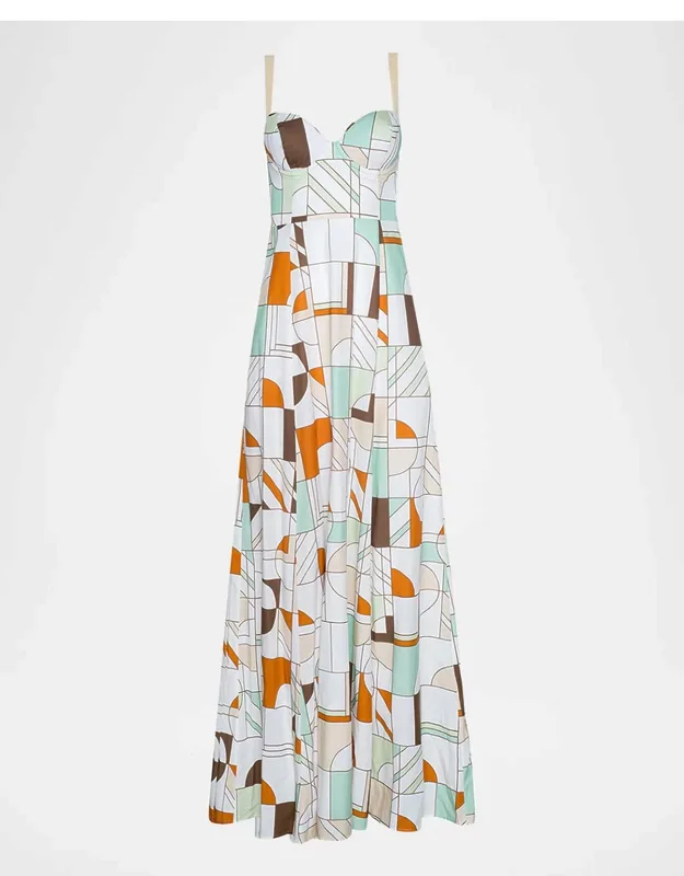Geometric Maxi Dress