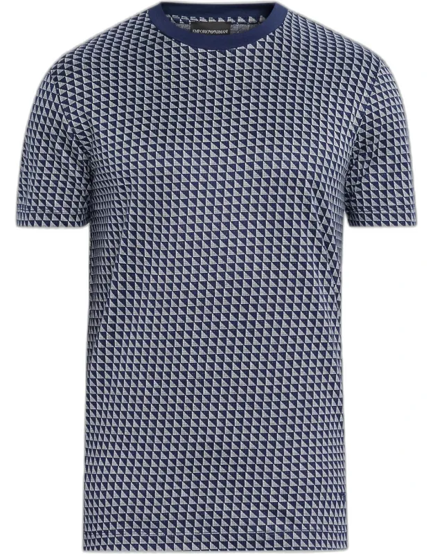 Contrast Triangle Crewneck T-shirt