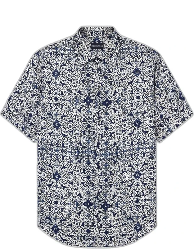 Floral Abstract Short-sleeve Shirt