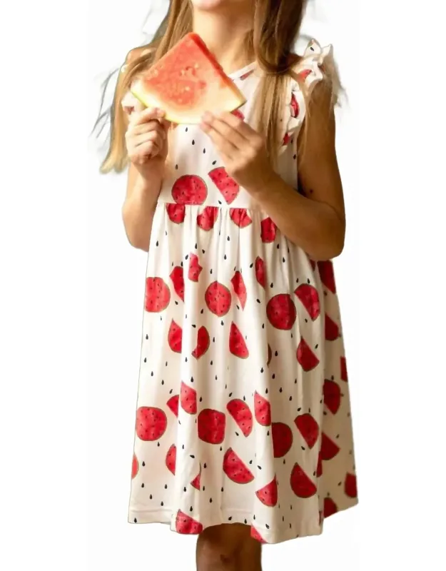 Watermelon Ruffle Dress
