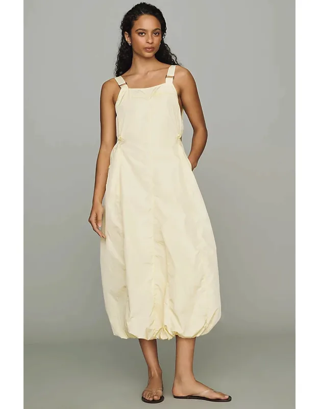 Bubble-hem Midi Dress