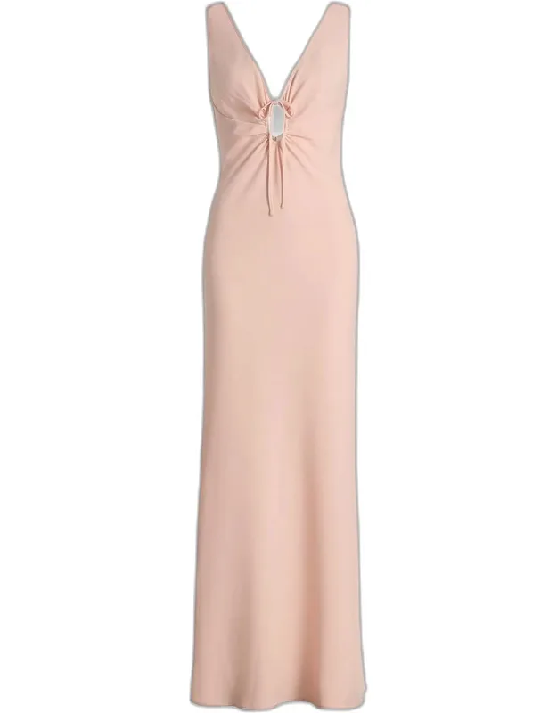Cut-out Bias-cut Maxi Dress