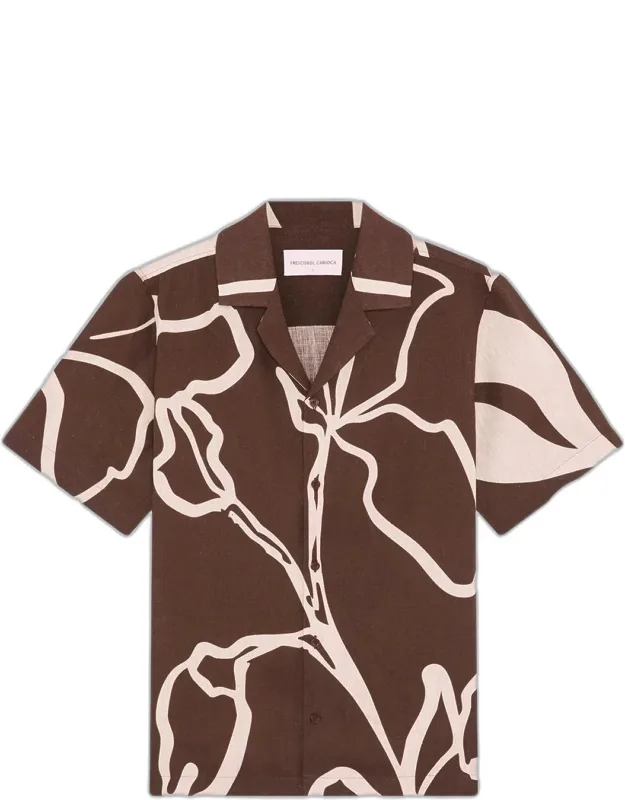 Floral-print Linen Shirt