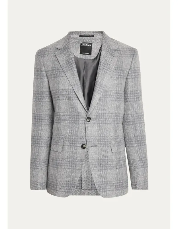 Oasi Cashmere Plaid Single-breasted Sport Coat
