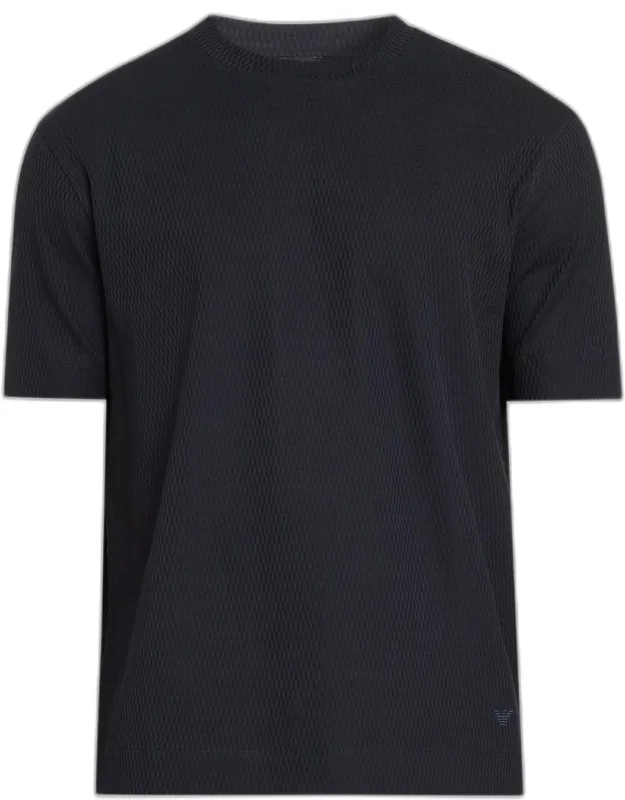 Geometric Jacquard Crewneck T-shirt