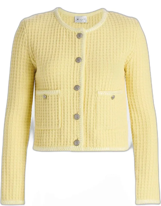 Waffle-knit Cardigan