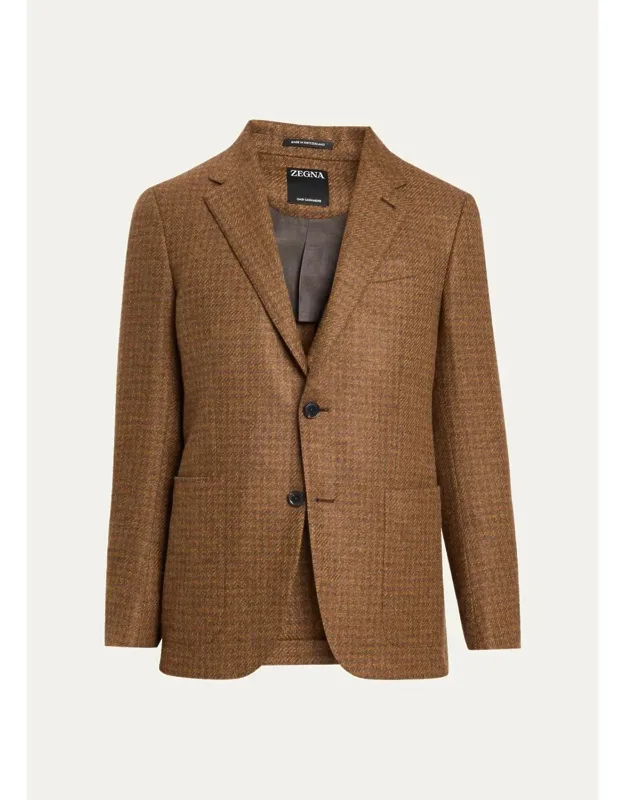 Cashmere Tonal Houndstooth Sport Coat