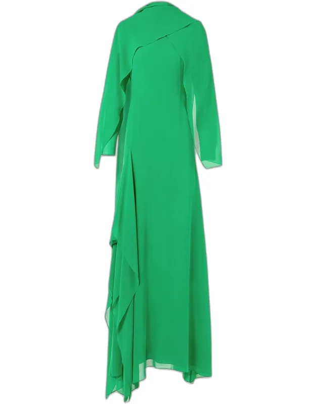Asymmetric Capelet Dress