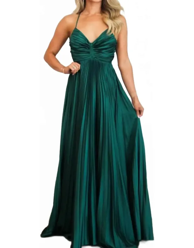 Pleated Maxi Dress