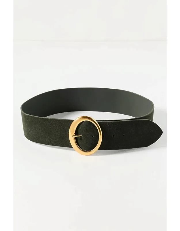 Wide Oval Buckle Belt