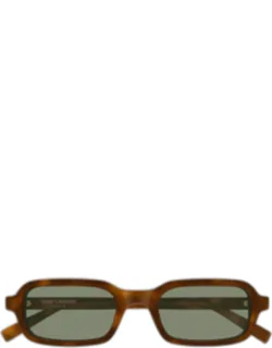 51mm Rectangular Sunglasses With 100% Uv Protection And Solid Lenses