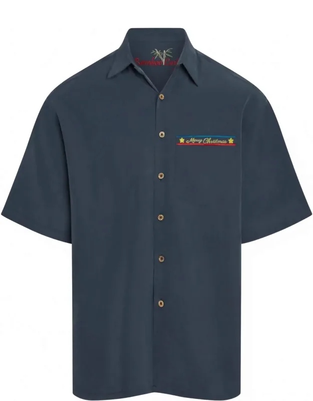 Santa Bless America Embroidered Shirt