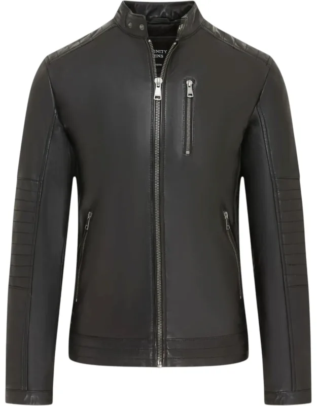 Quilted Lamb Leather Biker Jacket