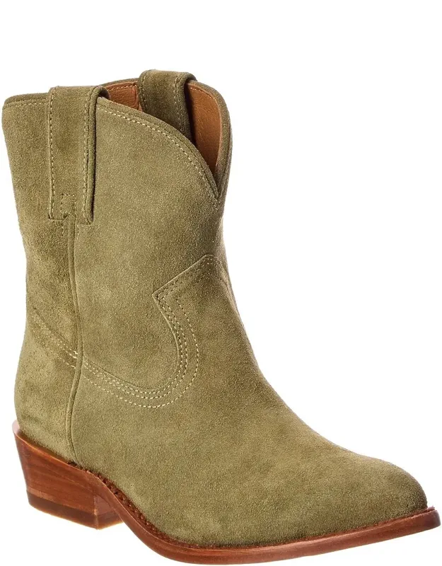 Short Suede Booties