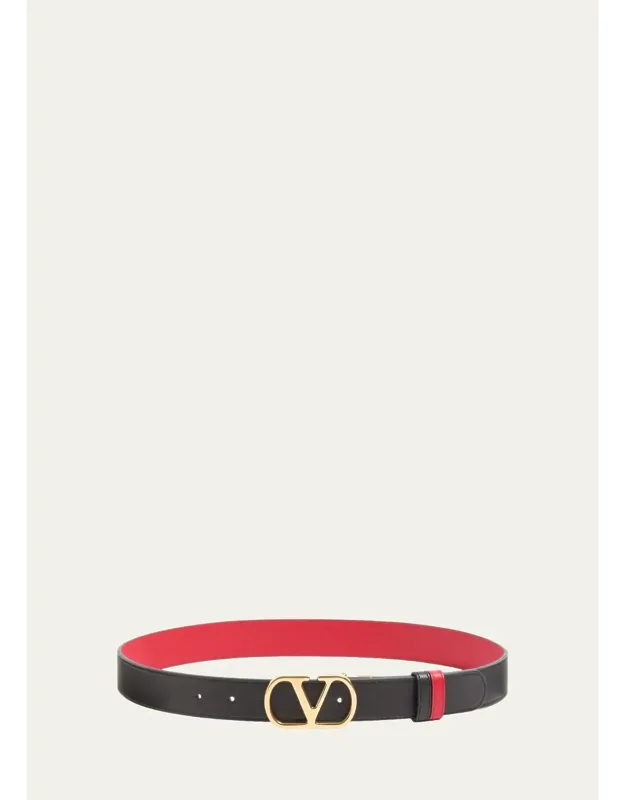 Reversible Vlogo Signature Belt