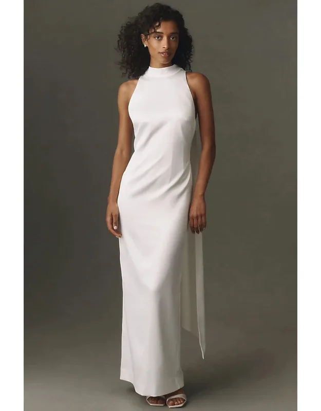Mock-neck Maxi Dress