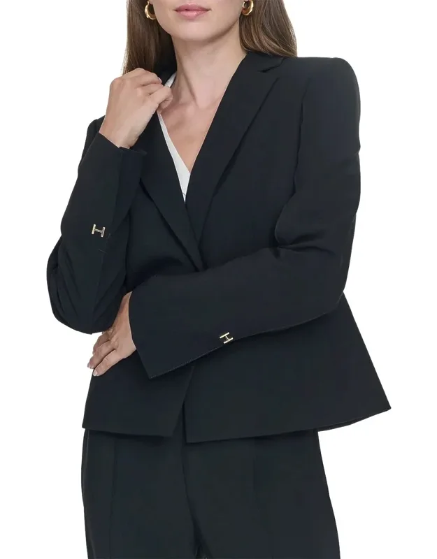 One-button Notch Lapel Blazer