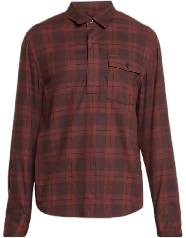 Hamilton Plaid Long-sleeve Polo Shirt
