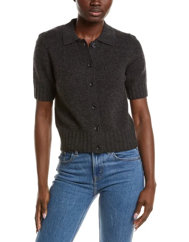 Premium Cashmere Collared Cardigan