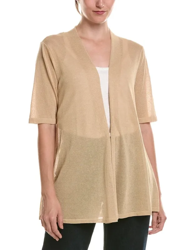 Semi Sheer Short Sleeve Cardigan