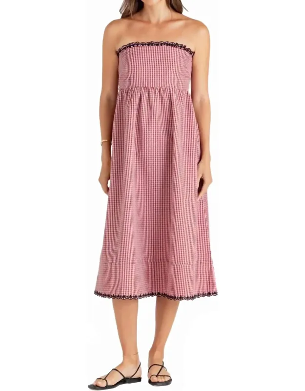 Strapless Midi Dress