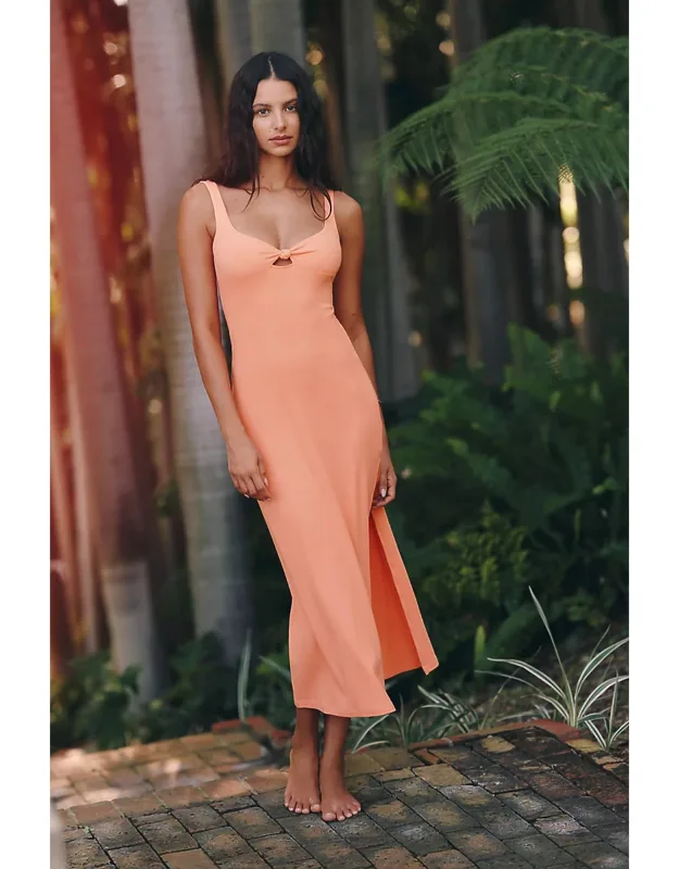 Cutout Rib Midi Dress