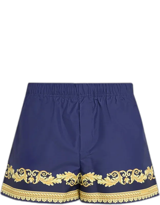 Baroque-trim Swim Trunks